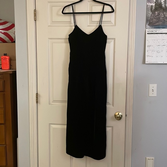 NWT J. Crew Black Velvet Jumpsuit - Picture 2 of 4